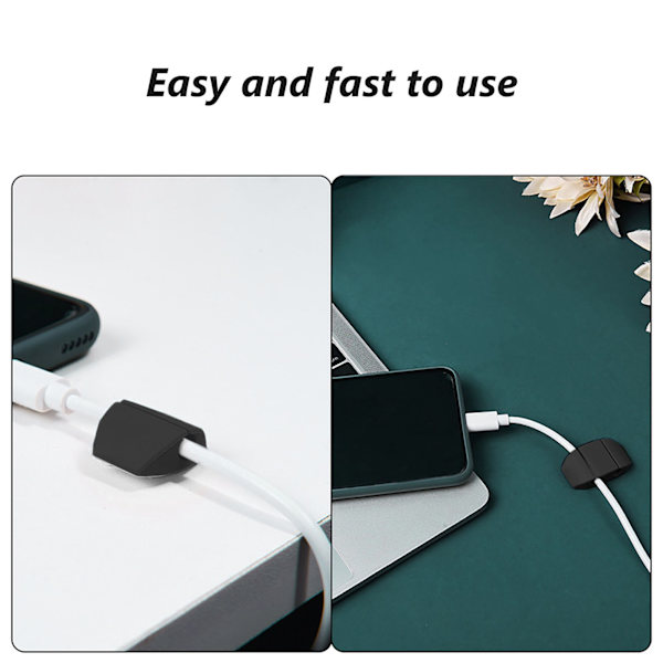 Cable Winder Wire Organizer black 2 Clips-2 Clips