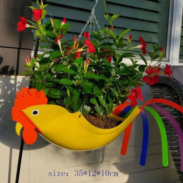 Bird Flower Pot Kotipuutarhanhoito PUNAINEN red