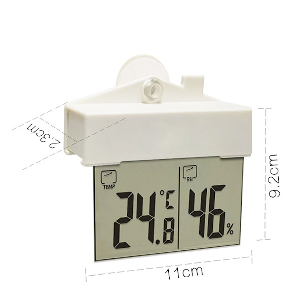 Digital Termo-Hygrometer Vindue Termometer Hygrometer Vejr