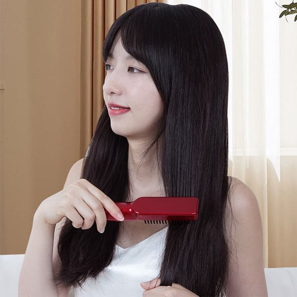 Retting Curling Brush Hår Hot Comb WHITE white