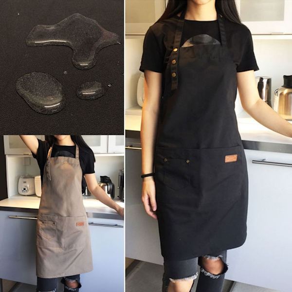 Köksförkläde Matlagningsförkläden SVART black