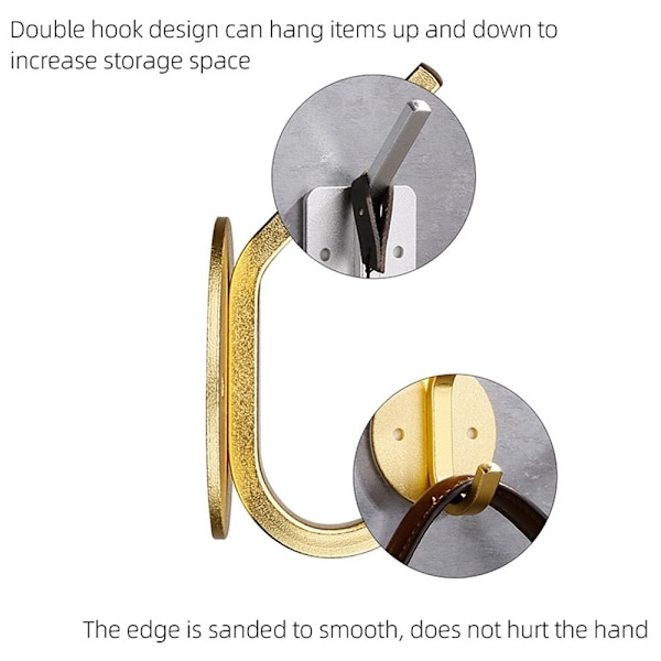 4stk Håndklekrok selvklebende kroker GULL SQUARE SQUARE gold Square-Square