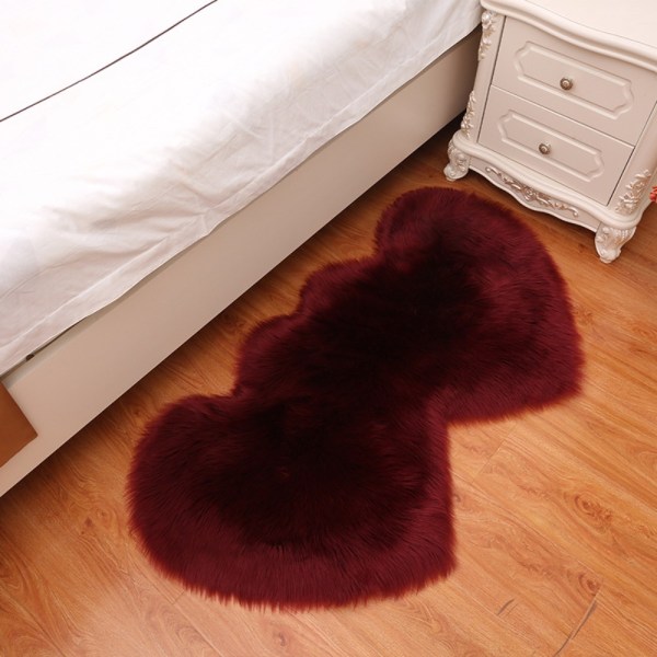 Kaksinkertainen sydämen muotoinen lattiamatto Love sohvatyynyt Matt PINK Pink