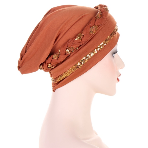 Kvinder muslimsk hovedtørklæde, pailletter, hårhætter 03 03 03