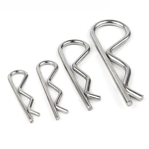 24-pack Sortiment av Splintstift, Vågböjningsclips, Hållande Splintstift
