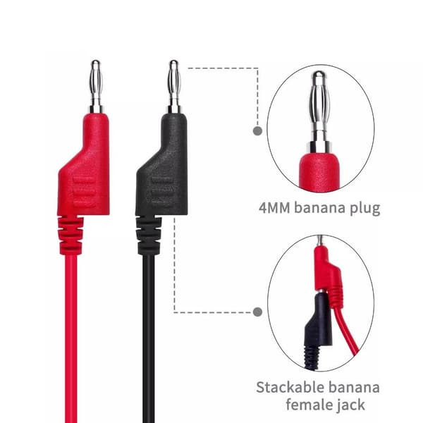 5 STK testsonde multimeter testledninger Kabel strømtestlinje