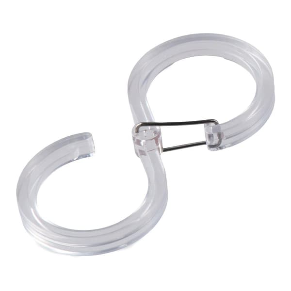 16 st Duschdraperikrokar Ringar Duschdraperikrokar i plast white