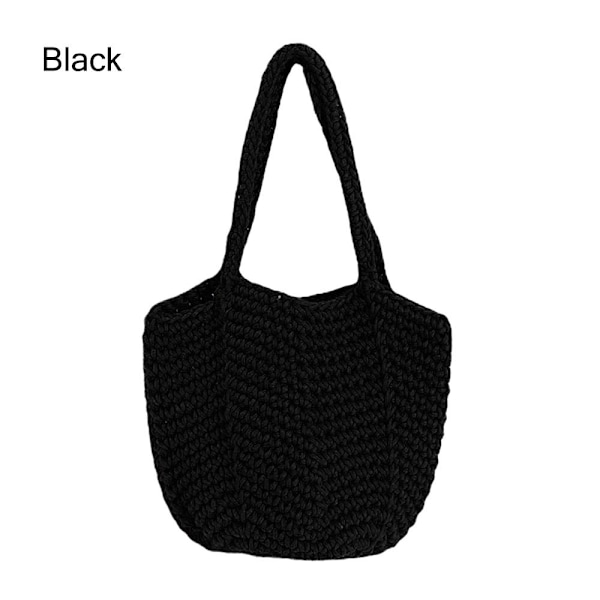 Hæklet Tote Bag Strandtaske SORT Black