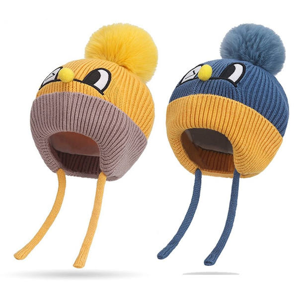 Stickad baby cap ORANGE orange