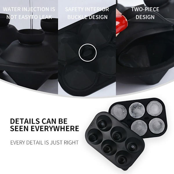 Stor Ice Ball Maker Ice Cube Form FORM black