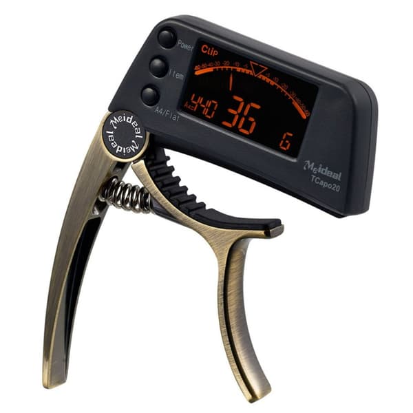 Guitar Tuner Clamp Key Trigger för akustisk SILVER silver