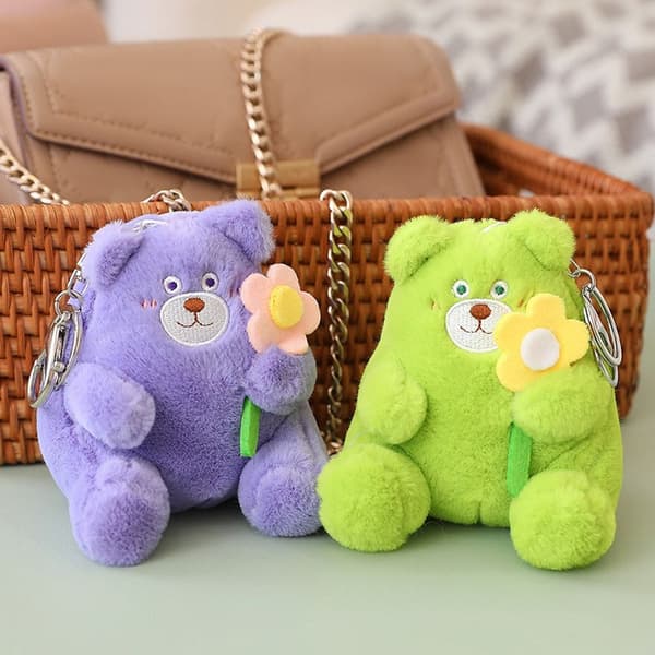 Pehmo Bear Avaimenperä Pehmolelu VIHREÄ Green