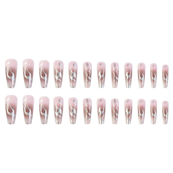 Fake Nails Medium Længde Firkantet Hoved