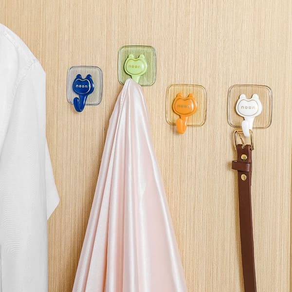 Wall Organizer Läpinäkyvä vaatekoukku SININEN blue
