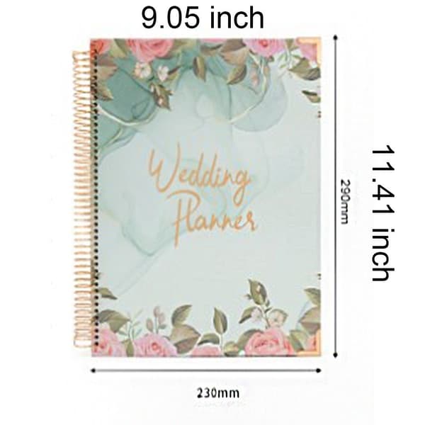 Blommig Bröllopsplaneringsbok Schemaläggningsbok Pappersvaror