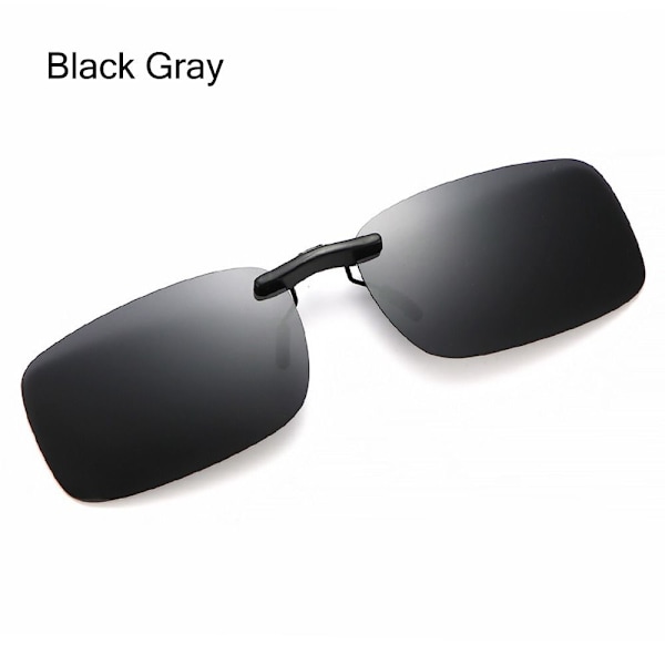 Magnetiska Clip-On Polarized Solglasögon Flip Up Solglasögon SVART Black Gray