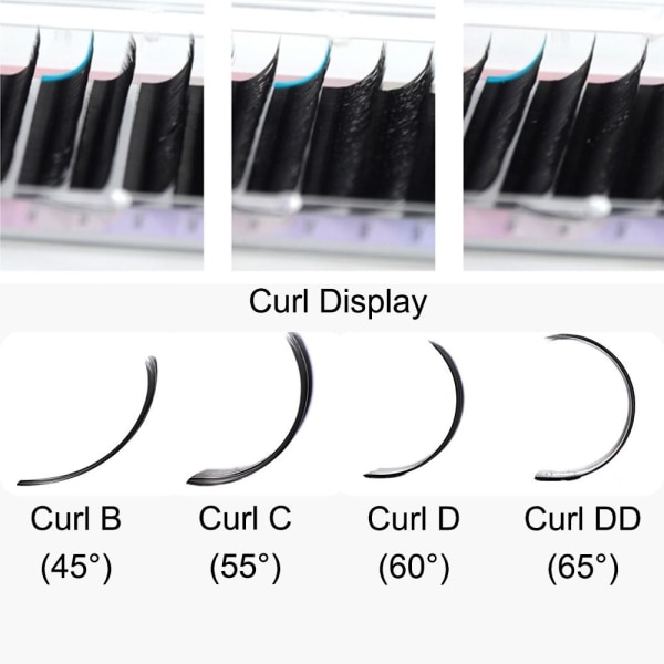 YY Shape Triple Split Tips MIX 8-12MMCURL DD CURL DD Mix 8-12mmCurl DD