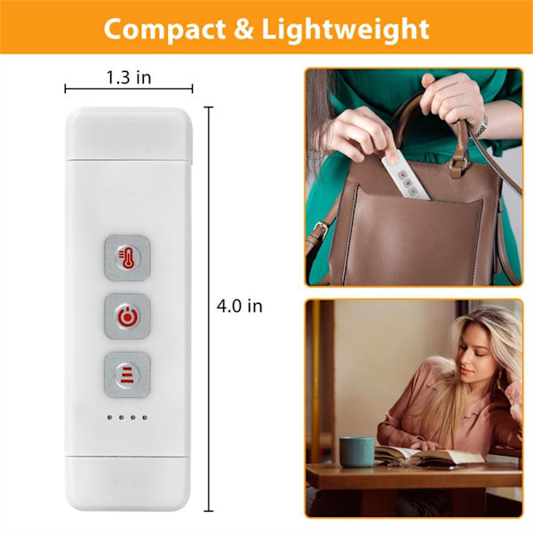 Bogmærke Læs Lampe Bog Læselys HVID white