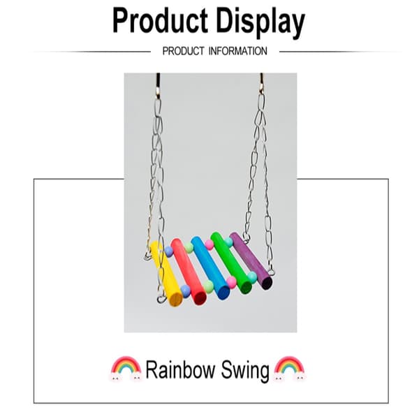 Papegøjelegetøj Kæledyrsfugl Gynge MULTICOLOUR MULTICOLOUR Multicolour