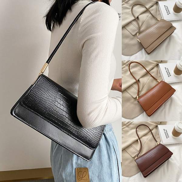 Muoti Olkalaukku Crocodile Pattern Käsilaukut Sling Laukut KHAKI khaki