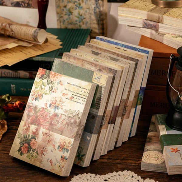 100 stk/bog Vintage beskedmateriale Papir 02 02 02