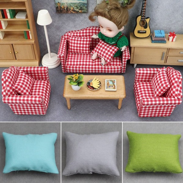 4st Träbord Dollhouse Soffkudde 10 10 10