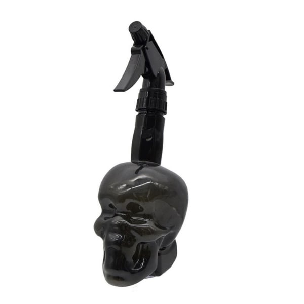 Skull Shape Tyhjä Spray Pullo Kampaamo Suihkepullo MUSTA Black