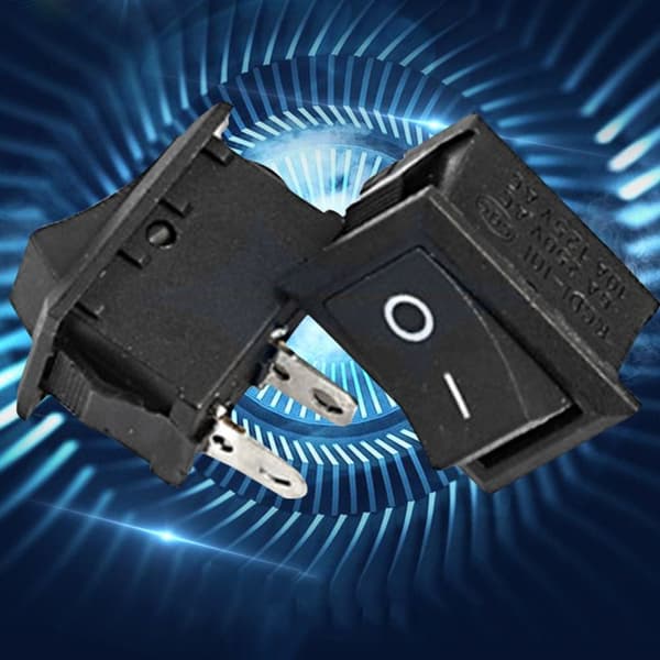 5 stk. trykknapkontakter vippekontakt SORT black