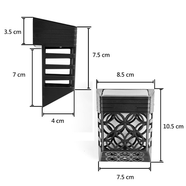 Solar Light Solar Fence Lights VARMT & FÄRG 2 2 Warm&Colorful 2-2