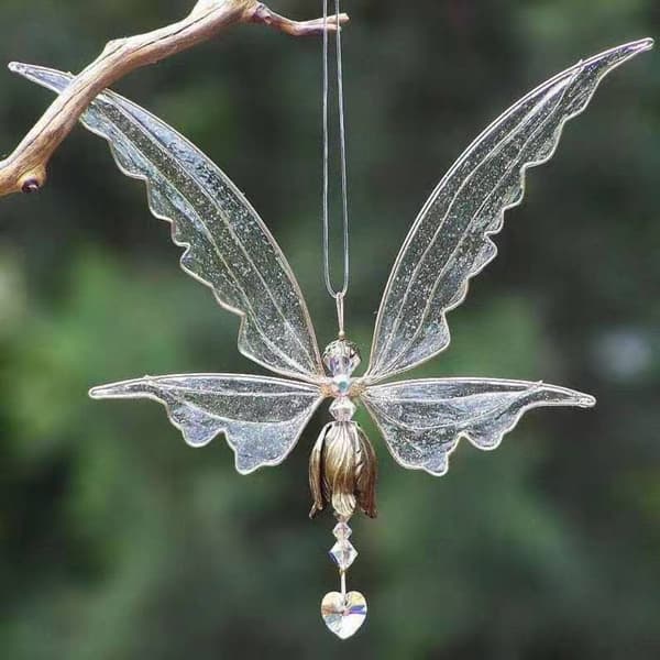 Wind Chime Angel Butterfly RÖD red