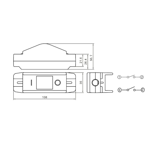 Inline ledningskontakt ON Off Switch in line Power Switch