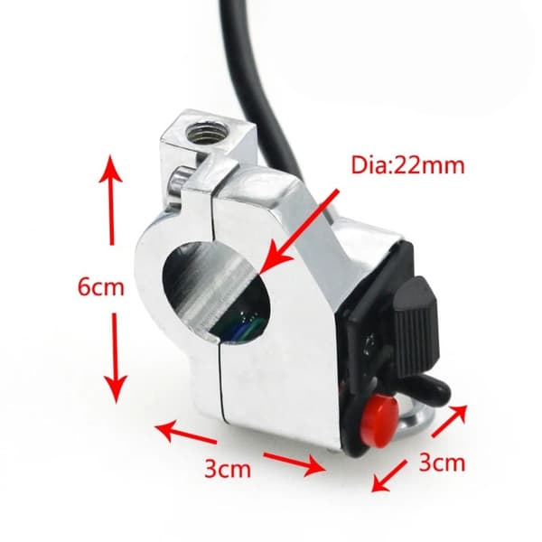 Motorcykel Multifunktionsbrytare Moto Light Controller SILVER silver