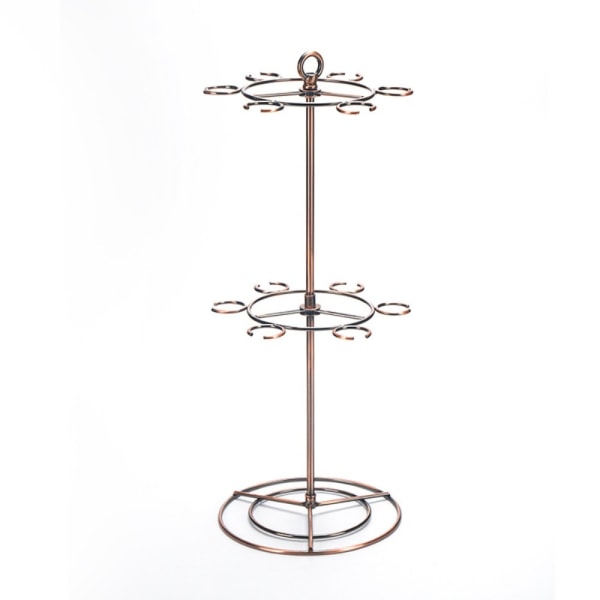 Vinglas Flight Server Stand Glasögon Display Tree Stenware Bronze Double Layers-Double Layers