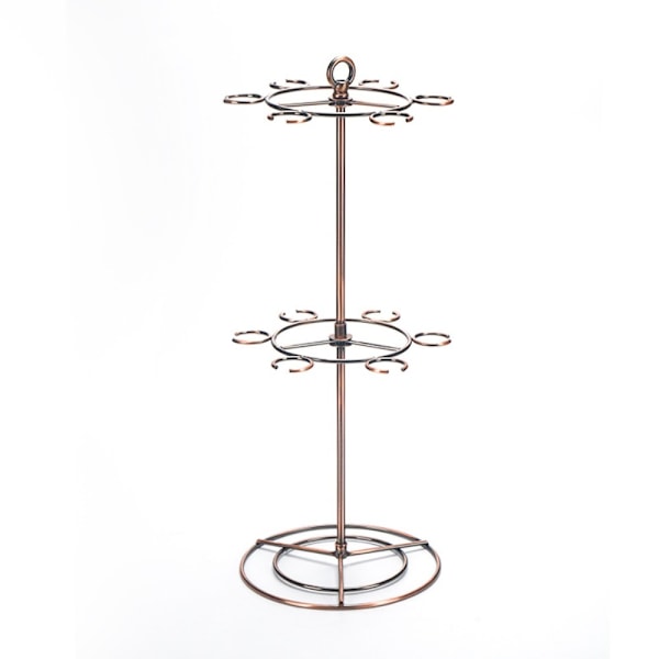 Vinglass Flight Server Stand Glass Display Tree Stemware Bronze Double Layers-Double Layers