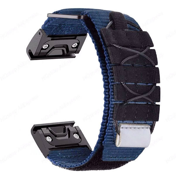 Nylon Loop Strap Watch Armband BLÅT FÖR GARMIN 26MM FÖR blue For Garmin 26mm-For Garmin 26mm