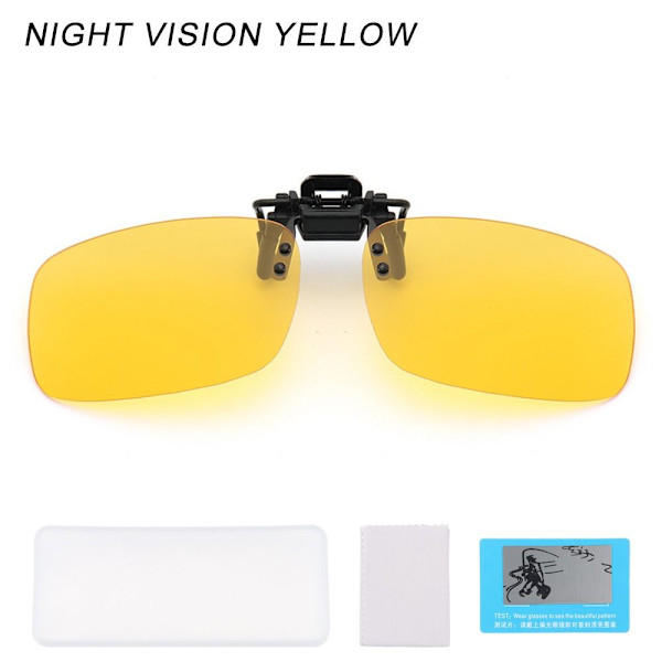 Clip-on solbriller Polarisert NATTSYN GUL NATTSYN Night Vision Yellow