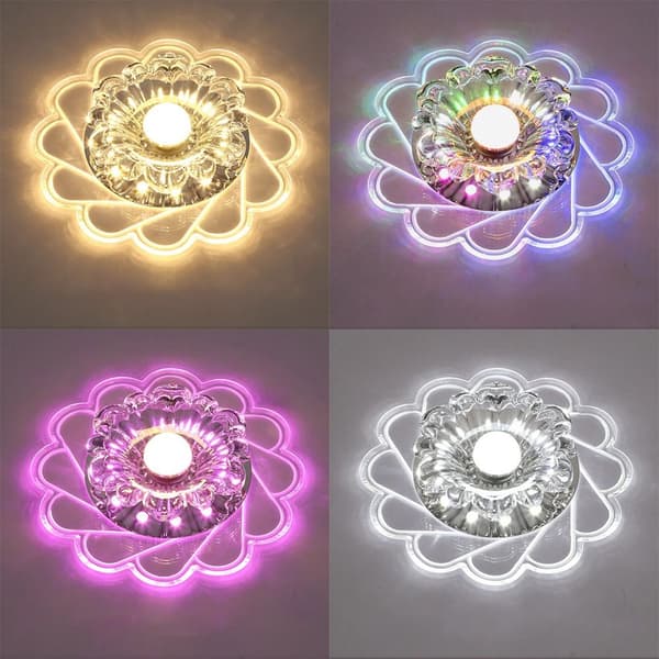 LED Crystal Ceiling Lights Lysekrone Lampe LILLA LYS LILLA Purple Light