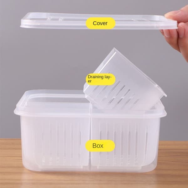 Kylskåp Förvaringslåda Kylskåp Organizer 2ST 2ST 2pcs
