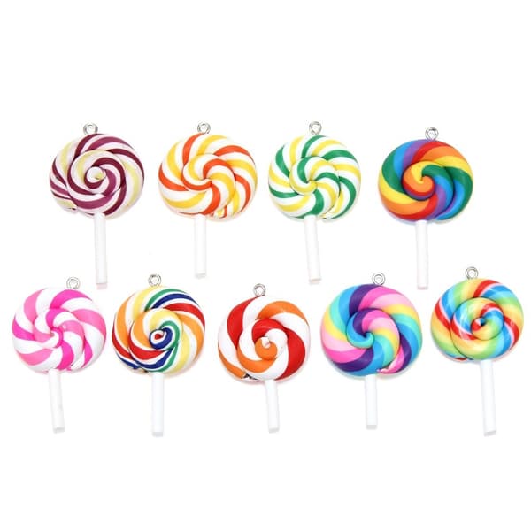 Fargerik Lollipop Charm Lollipop Charm Polymer Clay