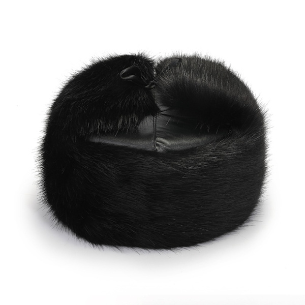 Varm vinterlue for menn tykk fluffy lue E E E
