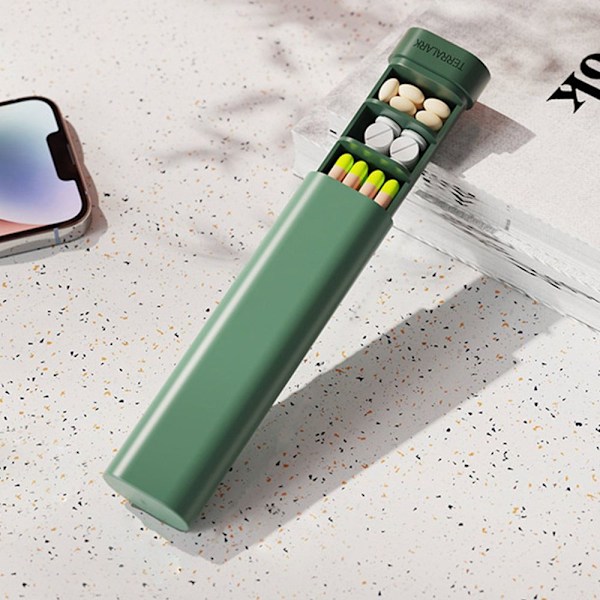 Pillerburk Medicinförvaringsfodral GRÖN green