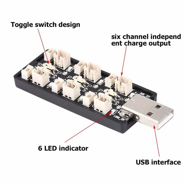 Lipo batteriladeadapter USB hurtigladeadapter 3,7V 3.7V