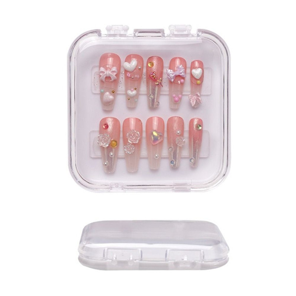Bär Nagellåda Smycken Förvaringslåda ROSA 85X85X16MM pink 85x85x16MM