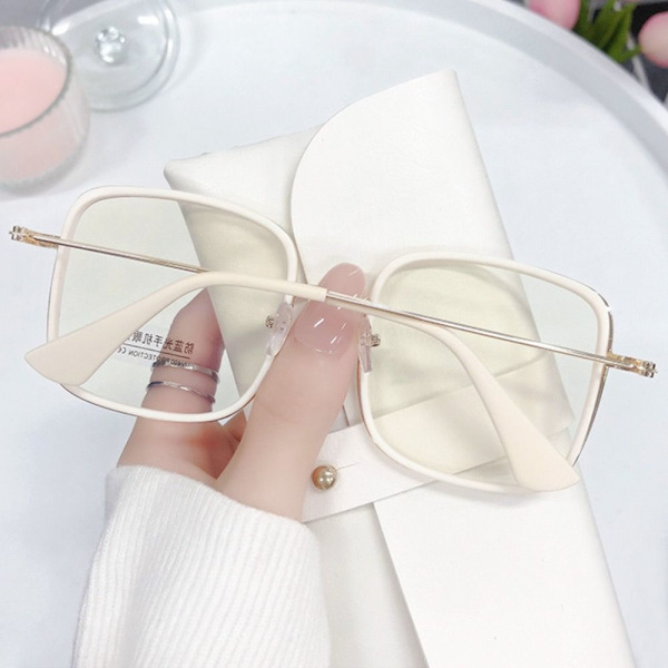 Anti-Blue Light Glasses Square Eyeglasses BEIGE Beige