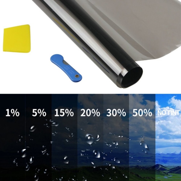 1Rull 50x3m Fönsterfärgad film Bilfolier 5 PROCENT KLART 5 5 Percent Clear
