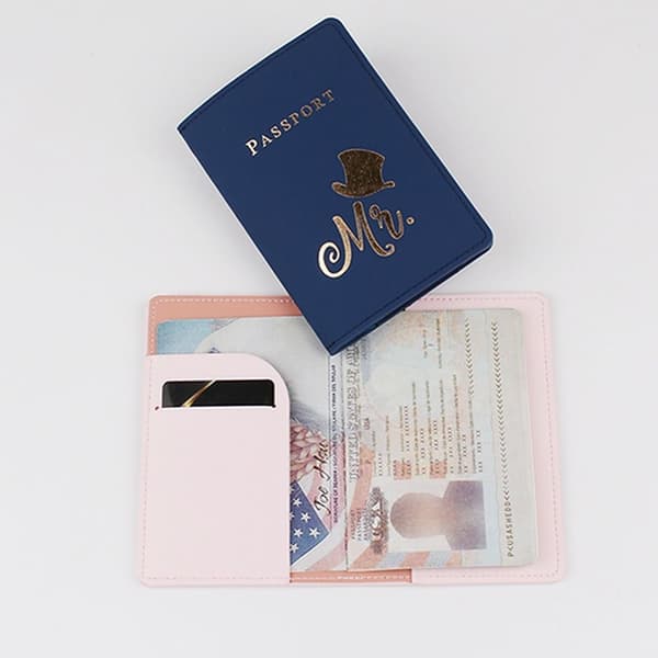 Passdeksel Kredittkort Passholder BLÅ Blue