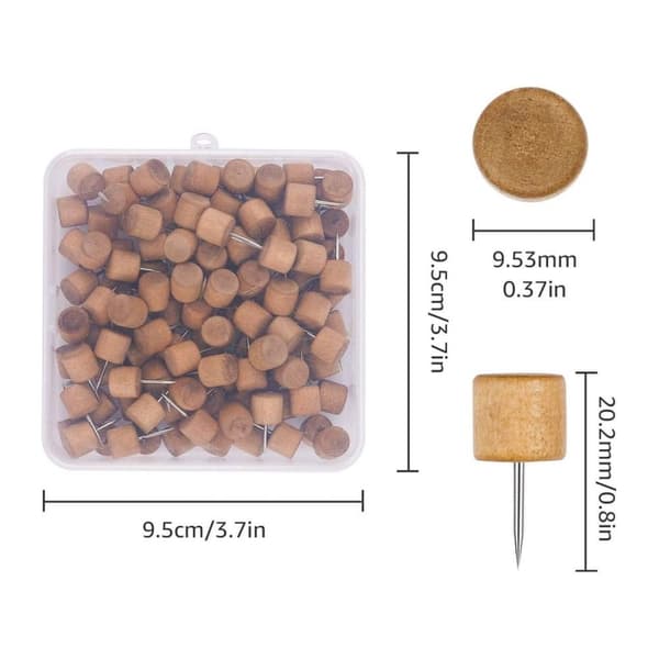 Træ Pushpins Push Pins Thumb Tacks