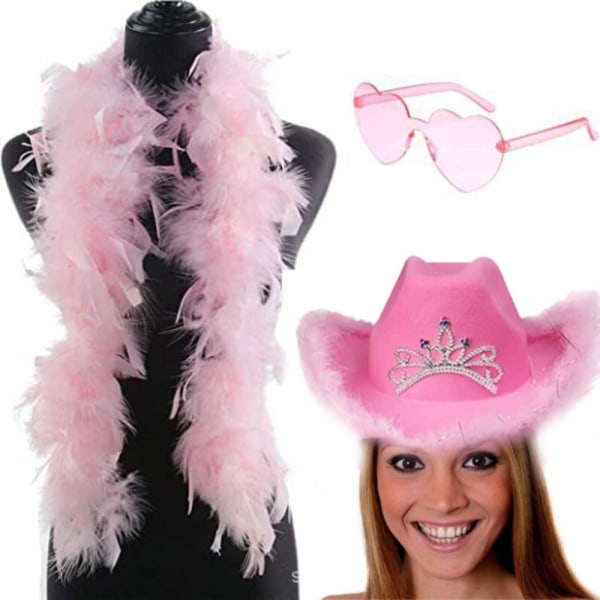 Cowboy-hattu Fluffy Feather Boa 1 1 1