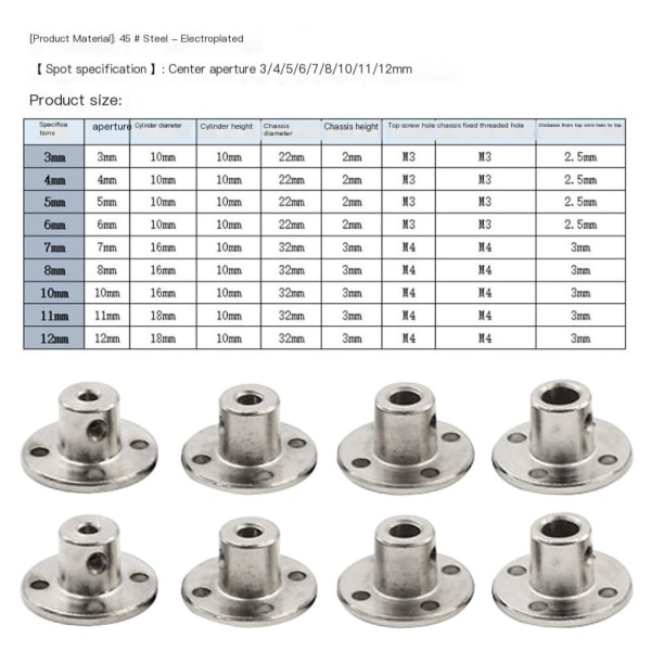 R11 Rigid Flange Koblingsjern 3,17MM 3.17mm