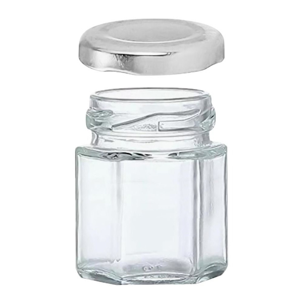 Honungsburkar i glas Honungsflaskor SILVER silver